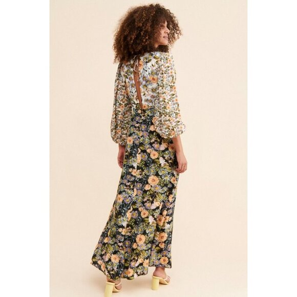 For Love And Lemons Arabella Maxi Dress Womens M Boho Chic Floral Y2K Romance - Picture 2 of 10